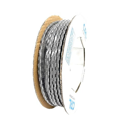 CRL Z78374C 100ft Roll Zipper Pile Weatherstrip, 0.450" Pile Height, 0.270" Backing Width-Gray