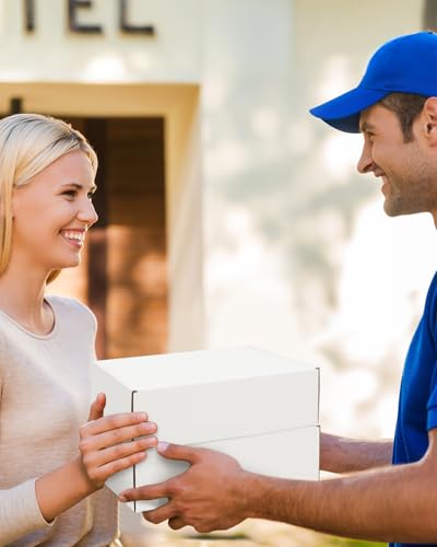 Shipping Boxes 7x5x2 inches Small Mailing Boxes 50 Pack White Cardboard Corrugated Box Mailers - size: 7x5x2 inch