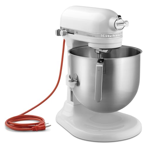 KitchenAid NSF Certified Commercial Series 8-Qt Bowl Lift Stand Mixer - KSM8990 - color: White, style: No Bowl Guard