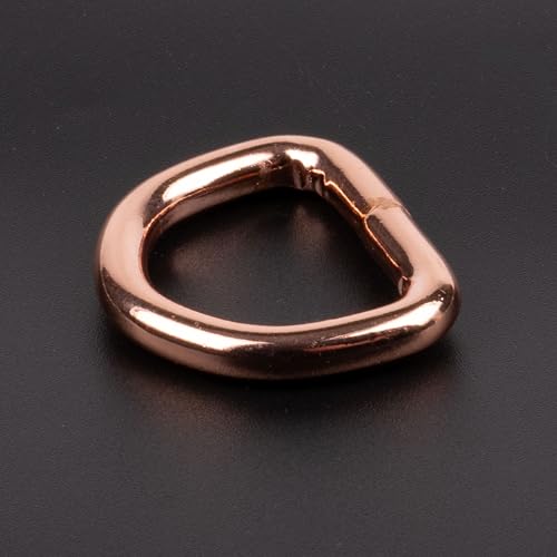 Country Brook Design - Welded D-Rings (3/4 Inch) - color: Rose Gold, size: 10 (Pack of 1)