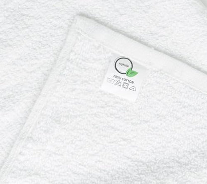 Salon Towels – Pack of 24 (16"x27") 100% Cotton Ring Spun – Ultra Soft, Highly Absorbent Hand Towels – Bulk for Spa, Gym & Salon (White, Salon Towels – Pack of 24 (16"x27") - color: White