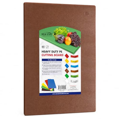 New Star Foodservice 15" x 20" Brown Cutting Board - color: Brown, size: 20"L x 15"W