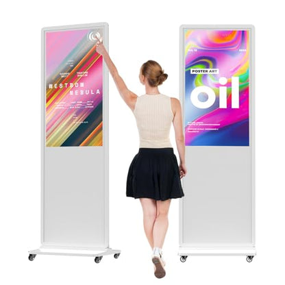 Touch Screen Digital Kiosk, 43 Inch Interactive Digital Signage Display for Retail, Mall, Office Lobby, Events, Advertising Board with Built-in Media Player