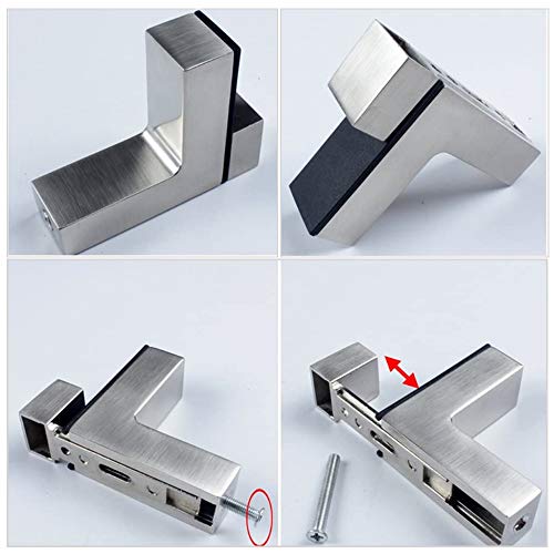 AWEN 4pcs Solid Metal Adjustable Wood/Glass Shelf Bracket Wall Mount, Shelf Holders，3-28mm Thick Adjustable Shelf Bracket, 25lbs Load，Brushed Nickel - size: Brushed Nickel-4PCS