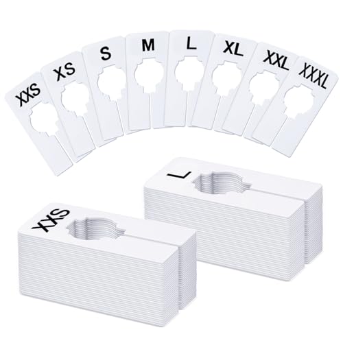 tutata 40 PCS Closet Dividers, Closet Rack Dividers Hangers, 8 Sizes, White