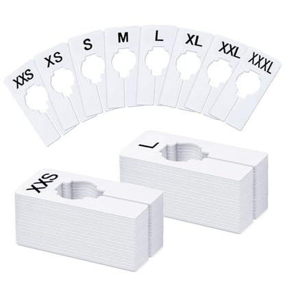 tutata 40 PCS Closet Dividers, Closet Rack Dividers Hangers, 8 Sizes, White