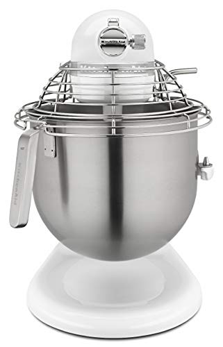 KitchenAid Commercial Series 8 Quart Bowl-Lift Stand Mixer with Stainless Steel Bowl Guard - KSMC895 - color: White, style: With Bowl Guard