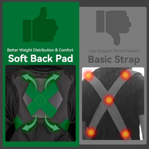Moving Straps for Lifting, with Back Support for 2 Person, Green - color: GREEN