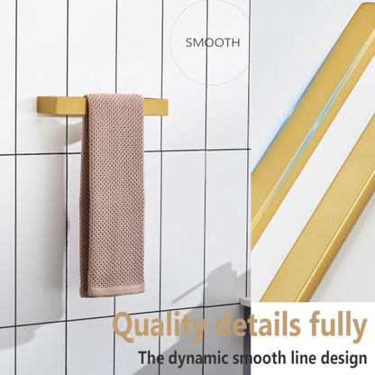 KOKOSIRI Towel Ring Brushed Gold Hand Towel Holder 9 Inch Kitchen Towel Hanger Rack Stainless Steel Bathroom Hardware Wall Mounted, 1 Pack B4008BG-L9 - color: Brushed Gold, size: 1 Pack