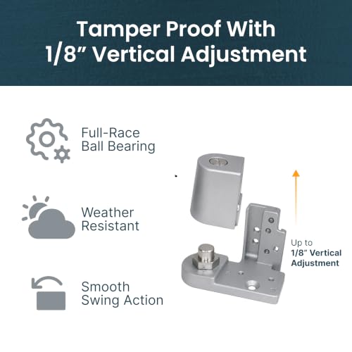 Pacific Doorware Kawneer Style Pivot Hinge Set - Right, Aluminum - color: Aluminum Silver, size: Right Hand