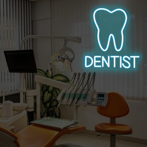 Tooth Dentist Neon Sign Dential Clinic Hospital Open LED Light - color: Dentist