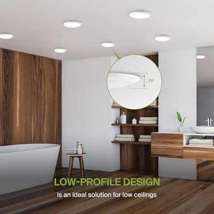 ASD 12 Pack LED Disk Lights 4 Inch, 5CCT Flush Mount Ceiling Light Fixture - color: White, size: 12 Pack