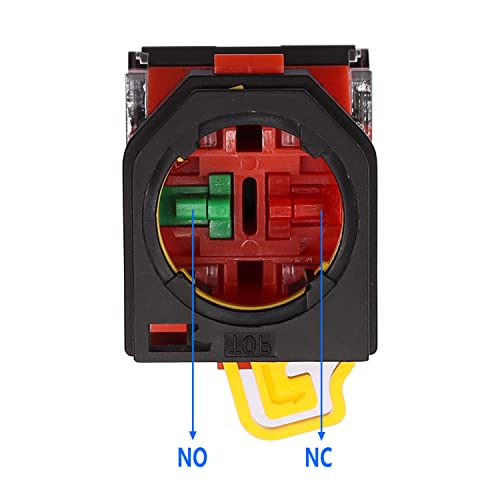 mxuteuk Momentary Push Button Switch Station Box Exit Button Switch ABS Weatherproof for Automatic Gate Openers One Button Exterior Opener LA36-11BN-G-BOX-W - color: Green-B