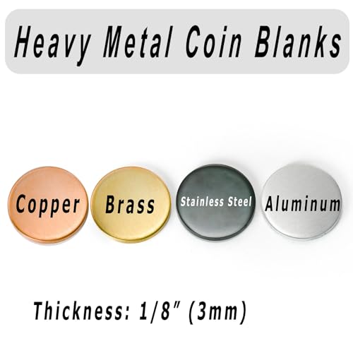 MICAIKEM 40mm Black 304 Stainless Steel Coin Blanks for Engraving - size: 1.57"