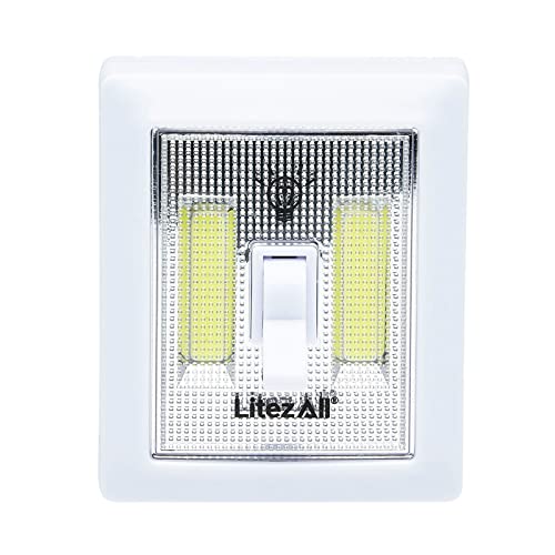LITEZALL COB LED WIRELESS MINI LIGHT SWITCH 4 PACK - style: 4-Pack