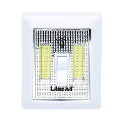 LITEZALL COB LED WIRELESS MINI LIGHT SWITCH 4 PACK - style: 4-Pack