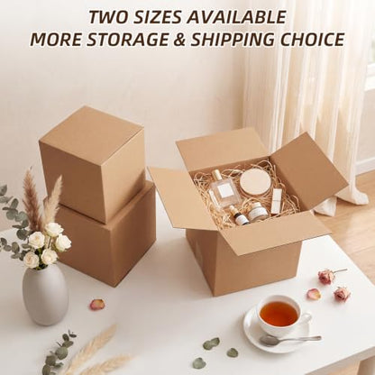 ZBEIVAN Shipping Boxes Mailers Assorted Sizes 8x8x8, 7x7x7, 6x6x6 inches Corrugated Cardboard Small Packing Kraft Moving Mailing Box, Pack of 30 - size: 8X8X8&7X7X7&6X6X6 inch