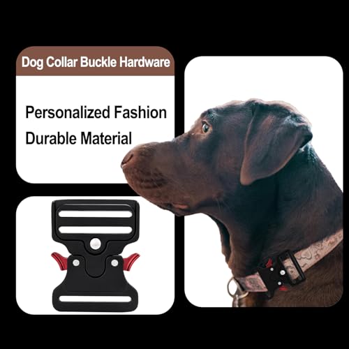 2 Inch Tactical Buckle Replacement, Metal Heavy Duty Tactical Belt Buckles for Webbing Nylon Strap, Dog Collar, Harness Military Buckle Luggage Travel Straps Clip Hardware - color: 05(2" Black Metal Buckle 1pcs)