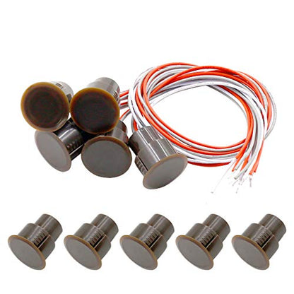 Hxchen 5Sets RC-36 NC+NO Recessed Wired Security Window Door Contact Sensor Alarm Magnetic Reed Switch Brown