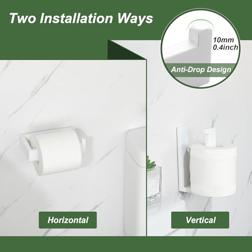 Sayayo White Toilet Paper Holder Wall Mount, RV Toilet Tissue Holder - color: White