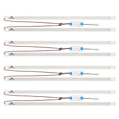 4FT LED Retrofit Kit,Recessed Fluorescent Light Retrofit Super Bright LED Light,Panel Light,Troffer Quick Repair and Retrofit LED Kit,No Professional Tools Required,36w,3500K Warm Light (4 Pack) - color: 4ft-3500k-4packs