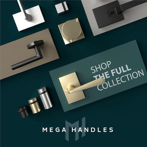 Mega Handles Curved Floor Door Stop Matte Black (1-Pack) - Wall Protector - color: Matte Black