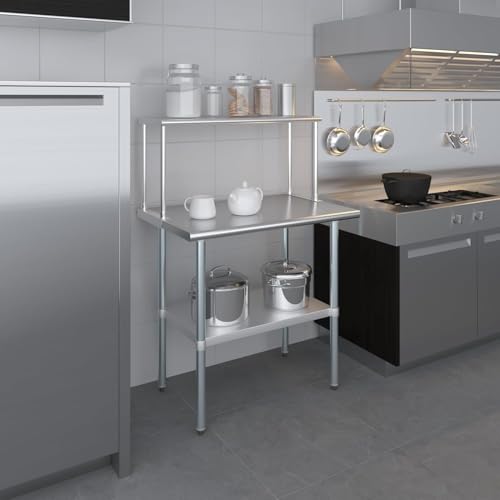 Stainless Steel Single Overshelf for 36" Prep Table – 12" Deep - size: 12"x36"