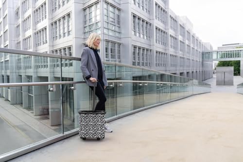 reisenthel carrycruiser Frame Leo Nero - Portable Shopping Trolley with Sturdy Aluminum Frame, Shoulder Strap and Removable mesh Inner Bag -Water-Repellent - color: Frame Leo Nero