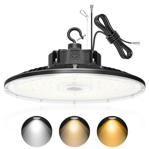 150W UFO LED High Bay Light 3CCT 22500LM Dimmable Shop Lights UL Listed