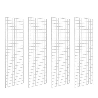Grid Wall Commercial Grade Gridwall Panels – Heavy Duty Grid Panel for Any Retail Display Wall Grid 2' Width x 6' Height, White Finished (Pack of 4) - color: White, size: 2'x6'(4 Pack)