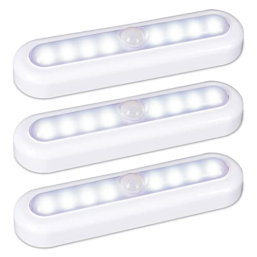 STAR-SPANGLED 7” Motion Sensor Lights Indoor AAA Battery, 3 Pack Cool White - color: Cool White, size: 7 inch, Motion Sensor (3 Pack)