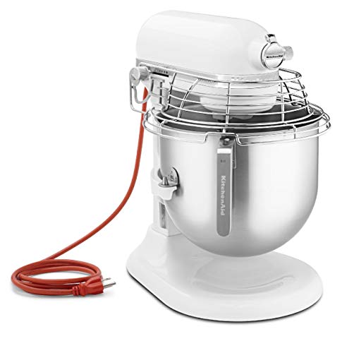 KitchenAid Commercial Series 8 Quart Bowl-Lift Stand Mixer with Stainless Steel Bowl Guard - KSMC895 - color: White, style: With Bowl Guard