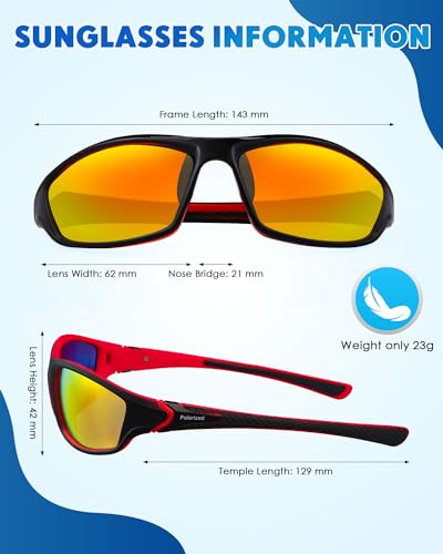 Frienda 6 Pack Polarized Sport Sunglasses for Men Outdoor - color: Typical Colors