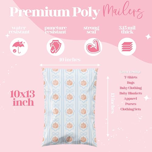 Pretty Package Store Poly Mailers 6x9, Blue Pumpkin, 100 Pack - color: Blue Pumpkins, size: 6x9