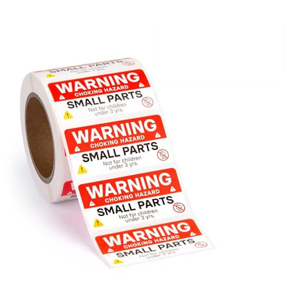 500pcs Small Parts Warning Stickers 1" x 2"