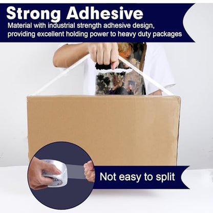 RAZCC Packing Tape, 12 Rolls Clear Heavy Duty Packaging Tape with Dispensers for Packing, Shipping, Moving and Mailing, Thicker Sealing Tape-1.88" x 65 Yards Per Roll, 780 Total Yards - size: 1.88"-12 Rolls