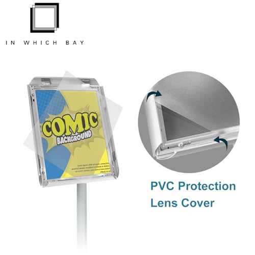 Advertising Support Board Sign Stand Poster Holder Applicable to All Kinds of Stores Exhibition Halls (Silver, 8.5x11in 6pack)