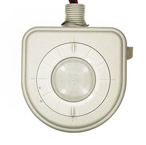 Leviton Occupancy Sensor, Fixture Mount, PIR, High Bay, 2 Interchangeable Lenses and Aisle Mask, 480V, No Neutral, OSFHU-I4W, White