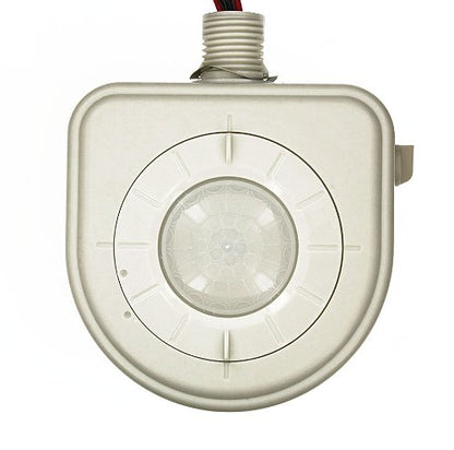 Leviton Occupancy Sensor, Fixture Mount, PIR, High Bay, 2 Interchangeable Lenses and Aisle Mask, 480V, No Neutral, OSFHU-I4W, White
