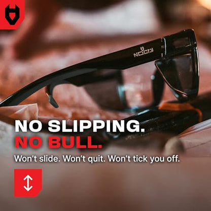 NoCry ANSI Z87.1 Clear Safety Glasses with Side Shields — Durable Anti Fog & Scratch Resistant Eye Protection Glasses or Men & Women — ANSI Z87 Rated Protective Eyewear with 100% UV Shielding for Work - color: Black & Black