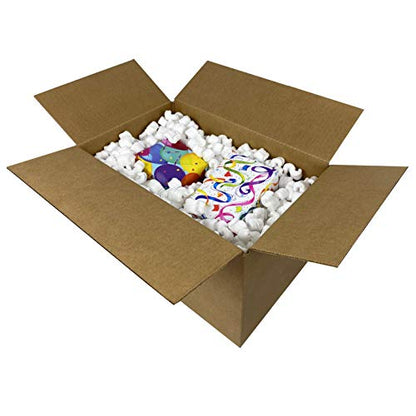 UOFFICE Packing Peanuts 3.5 cu. ft. (22.5 Gallons), S-Shaped Popcorn Cushion for Shipping (White), Void Filling Popcorn Peanuts