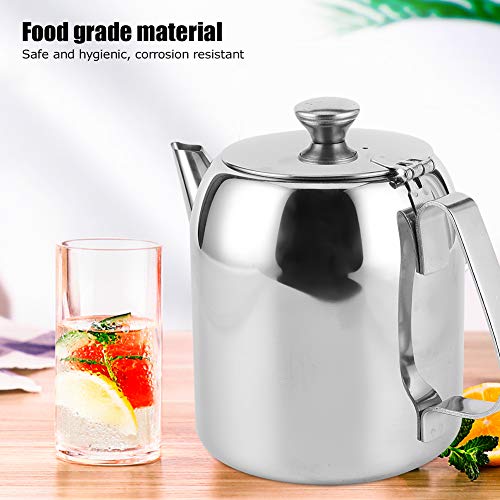 EVGATSAUTO Stainless Steel Coffee Pot, 32 oz (850 mL) Thermal Teapot & Kettle for Hot or Cold Beverages – Ideal for Hotel, Restaurant, Office, and Home Use - size: 0.9 Quarts