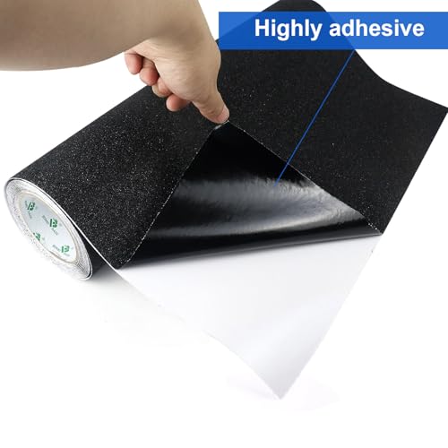BOMEI PACK Black Anti Slip Tape, 20 Inch x 16.5 Foot Non-Slip Traction Grip Tape for Stairs, Waterproof Stair Treads Grip Non Slip, Non Skid Tape for Steps, Outdoor Black Grip Tape - size: 500mm