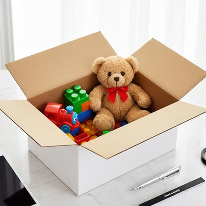 Shipping Boxes 8X8X8 Set of 25, White Corrugated Cardboard Box for Mailing Business Packaging - size: 8x8x8 Inches