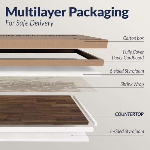 Howizz 60 x 25 in. Solid Wood Table Top, Dark Walnut Stained Acacia Desktop for Standing Desk/Office Tabletop/Countertop, 1in. Thick - color: 2 - Dark Walnut, size: 60"L x 25"W x 1"Th