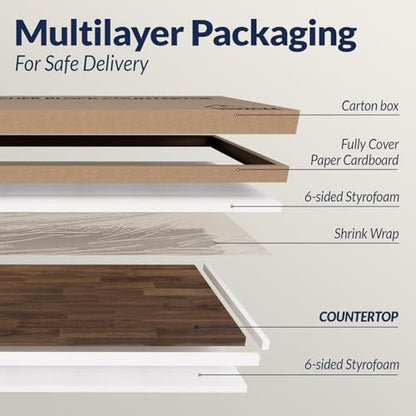 Howizz 60 x 30 in. Solid Wood Table Top, Dark Walnut Stained Acacia Desktop for Standing Desk/Office Tabletop/Countertop, 1in. Thick - color: 2 - Dark Walnut, size: 60"L x 30"W x 1"Th