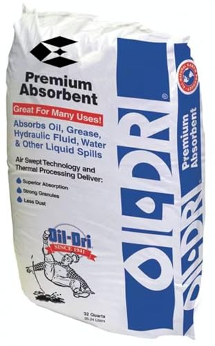 Oil-Dri I01035 Premium Granular Clay Absorbent, 35 lb Bag - Universal Floor Sorbent for Oil, Water, Coolants & Spills