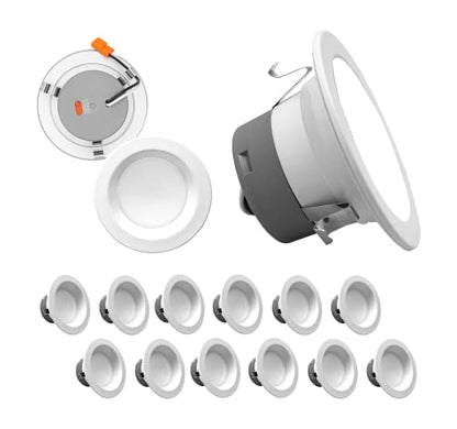 Nicor DLR4(v6) 4-inch White Selectable Recessed LED Downlight (12 Pack) - color: White, style: 12-pack
