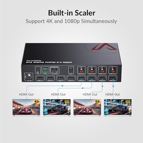 AV Access HDMI Matrix Splitter Switch 4x4 4K@60Hz Dobly Vision (4KMX44-H2)