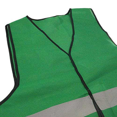 AIEOE Mens 5/10 Pack High Visibility Reflective Vest Hi-vis Bright Color Construction Safety Vest - color: Green-1